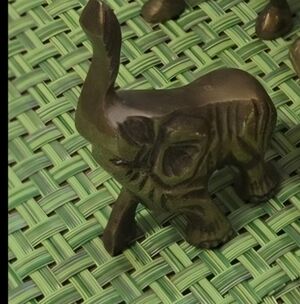 3 Vintage Brass Elephants Trunk Ups!